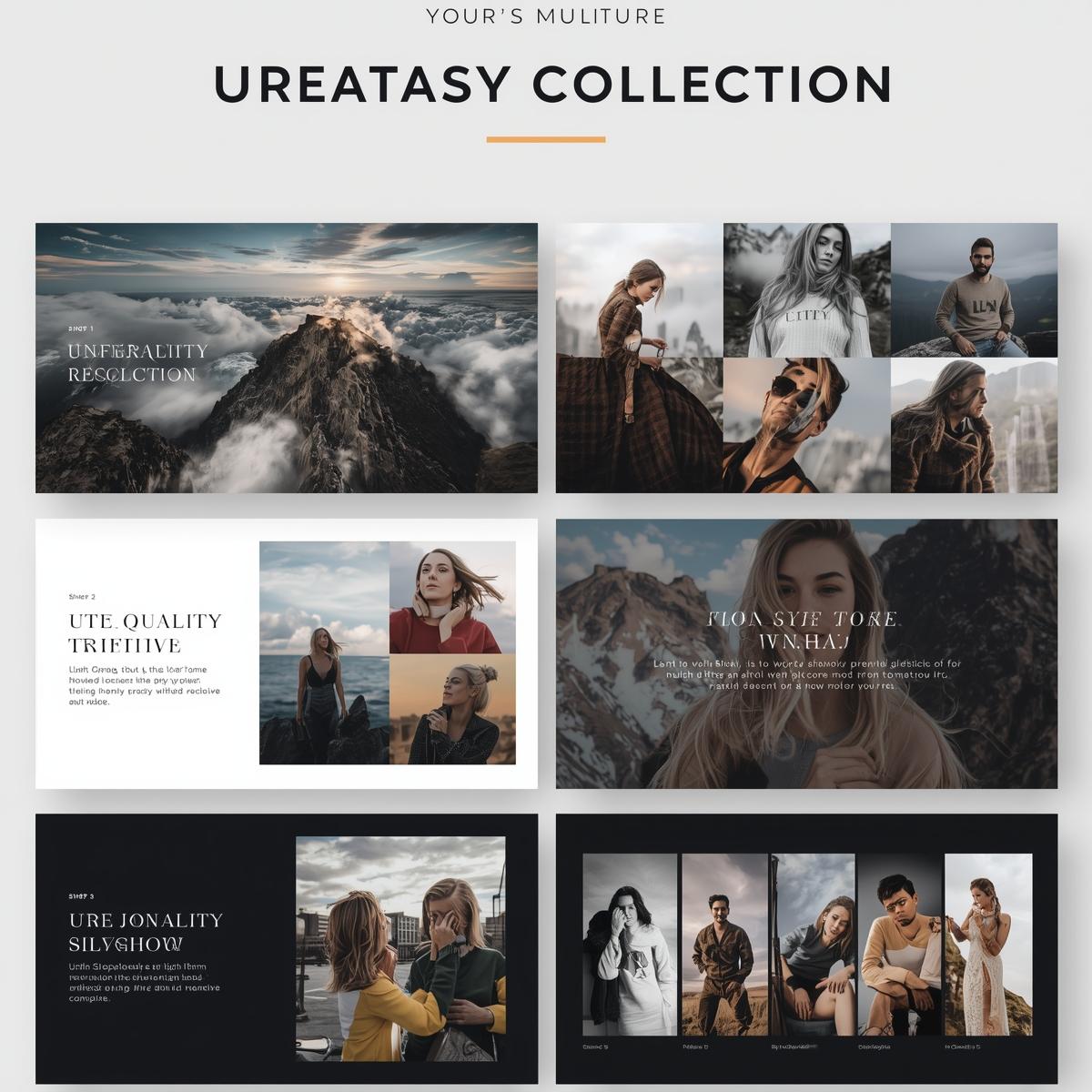 Family memory album with mixed photo sizes