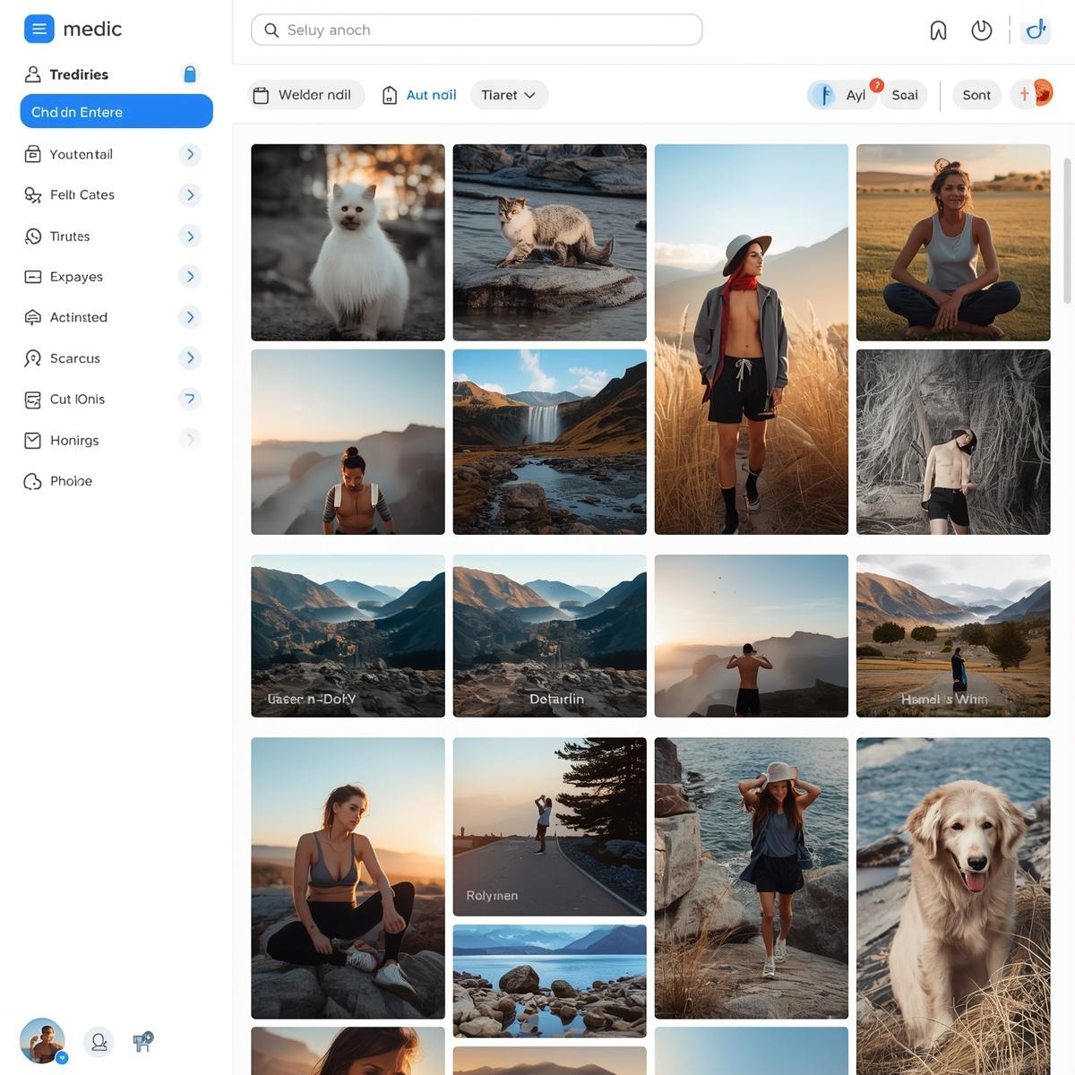 A beautifully arranged media album displaying travel memories
